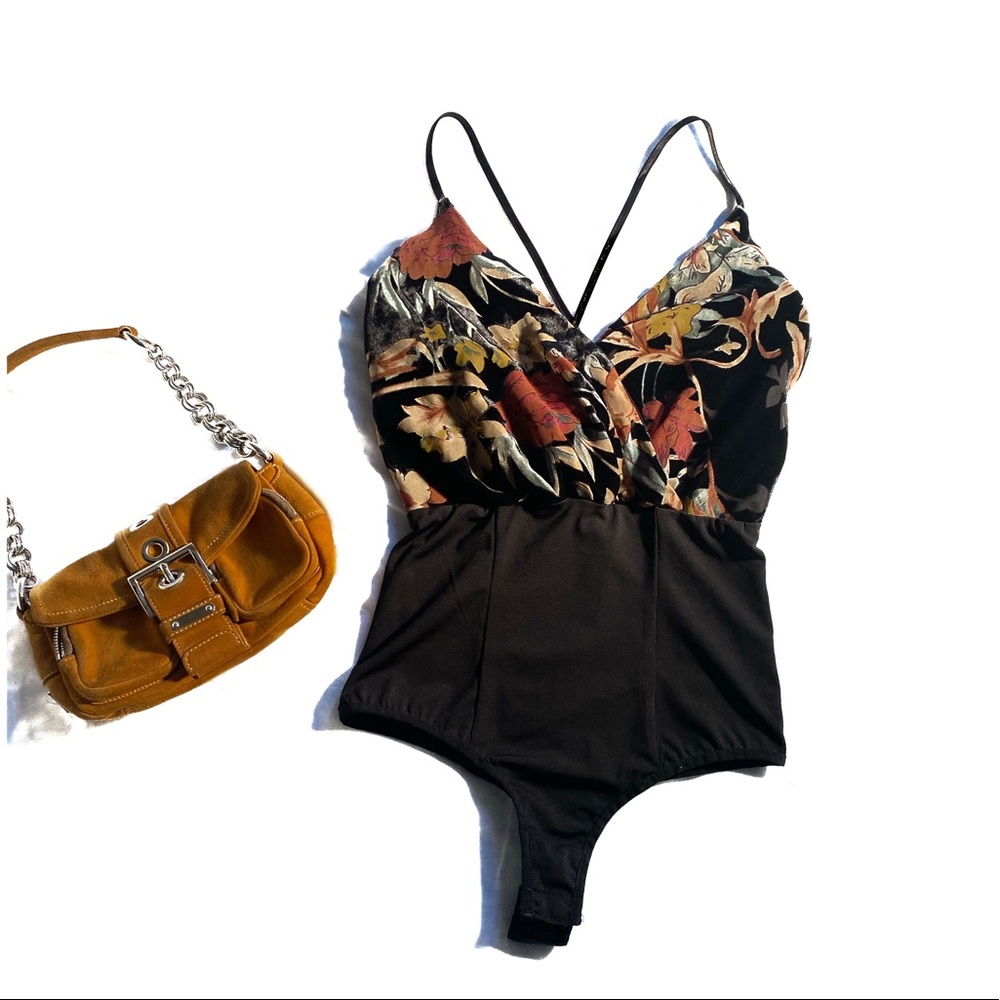 bebe Floral Devore Bodysuit